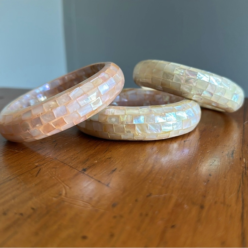 Softest Pink Mosaic Shell Bracelet